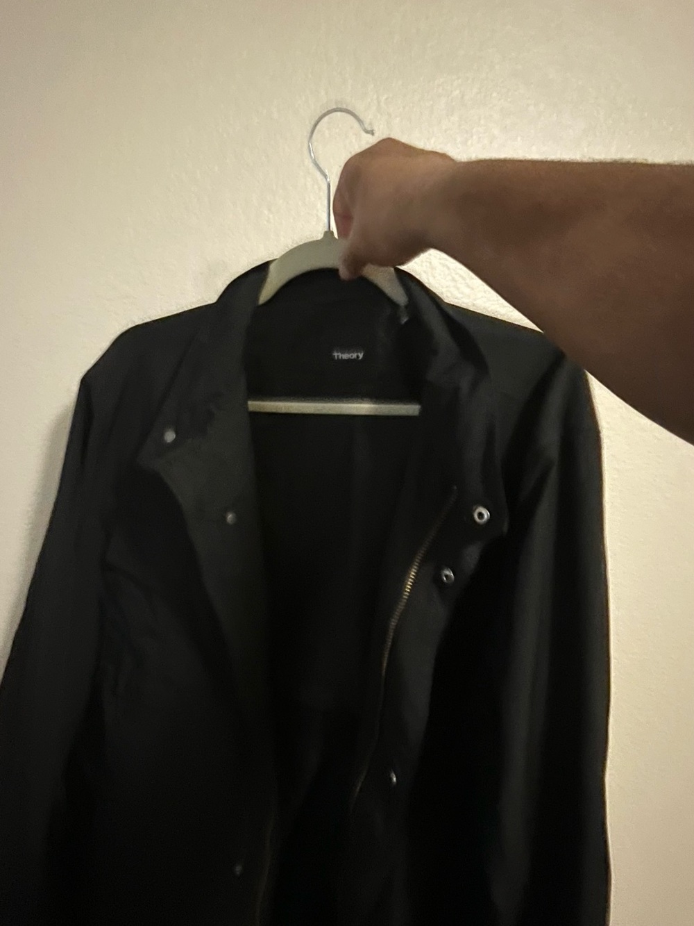 Theory Men's Lightweight Black Shirt Jacket